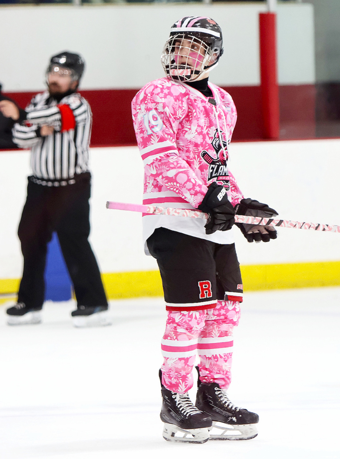 Fast break through center ice